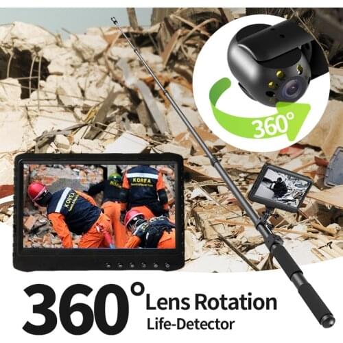 360 ° Lens Rotation Life- Detector With Two-way talkeback Function 1080P HD Life Detector &Search Camera With 7 inch LCD
