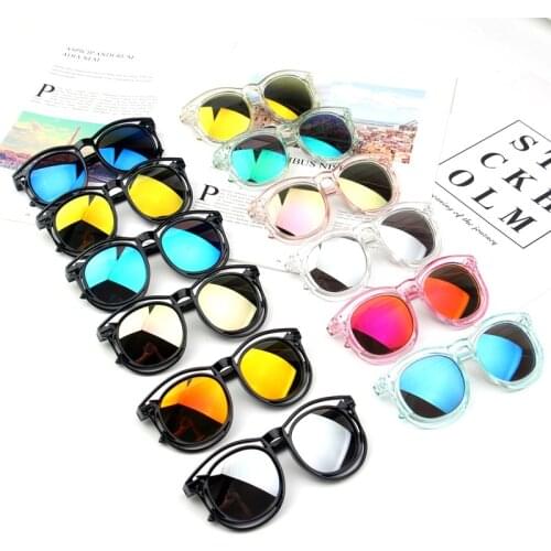 Kids Sunglasses Colorful Reflective Mirror Sunglasses Children Boy Girl Baby Uv400 Protection Eyewear Shades Street Cycling
