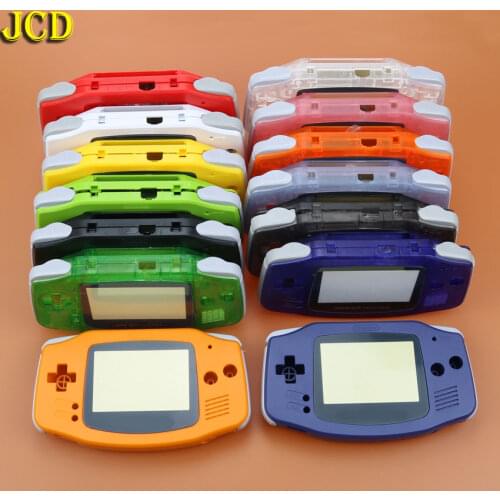 JCD 1pcs Plastic Shell cover for GBA Console Housing Shell Case + Screen Lens Protector + Stick Label for Gameboy Advance