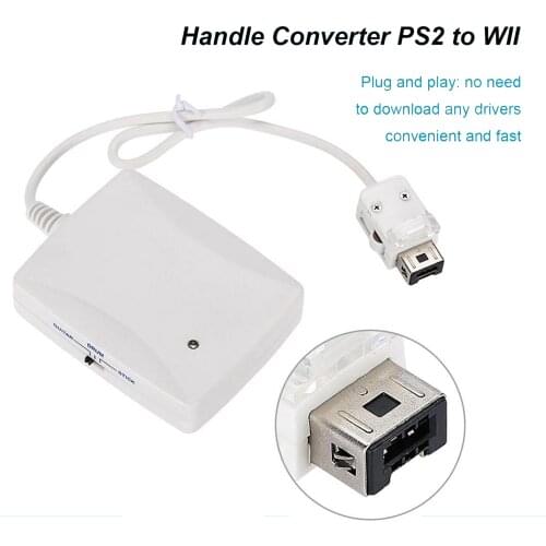 Ruitroliker Game Controller Converter Adapter Cable For PS2 To For Wii Port Gamepad Connectors
