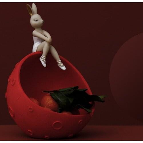 Creative Bunny Girl Resin Decoration Living Room Decoration Porch Decoration Nordic Decoration Home Half Moon Model