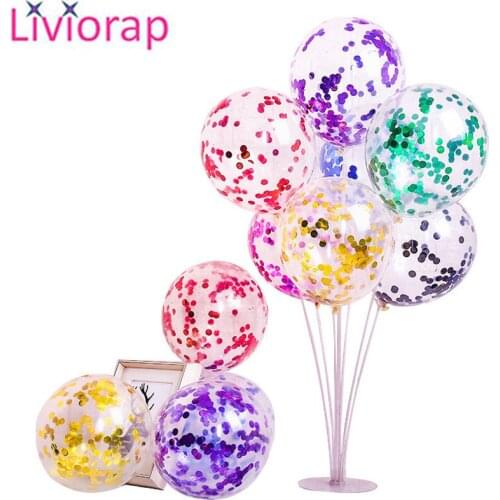 Liviorap 10pcs Birthday Party Balloons Latex Confetti Balloons Wedding Party Decorations Ballon Wedding Anniversary globals