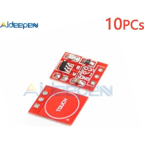 10Pcs/lot TTP223 Touch Key Switch Module Touch Button Module Capacitor type Single Channel Self Locking Touch Switch Sensor