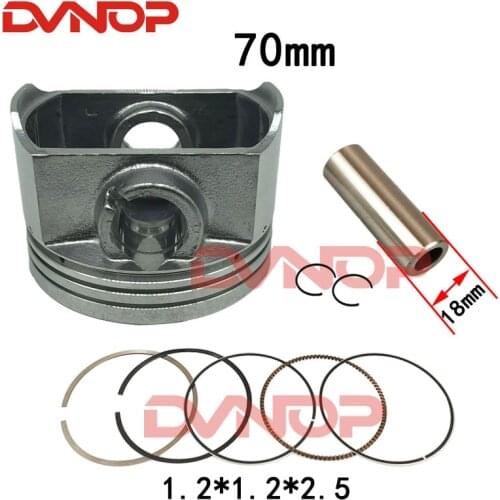 Motorcycle 70mm Piston 18mm Pin Ring 1.2*1.2*2.5mm Set For Zongshen SB250 HX250 SB HX 250 Off-road Dirt Bike Tricycle Part