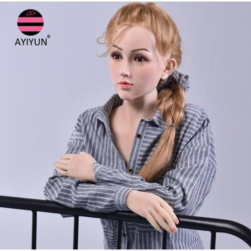 AYIYUN Lifelike Sex Doll Blonde Beauty European Woman Adult Love doll anal Sex Vagina Love Toys With Metal Skeleton 3 Holes