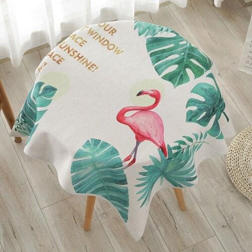 Cotton linen tablecloth round dining table cloth nature freshness home decorative table cloths