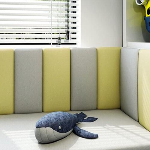 Bed Headboard Thick Self-Adhesive Head Board Soft Bag Anti-Collision Tatami 3d Stereo WallStickers Bedroom Decor Wall Decoration