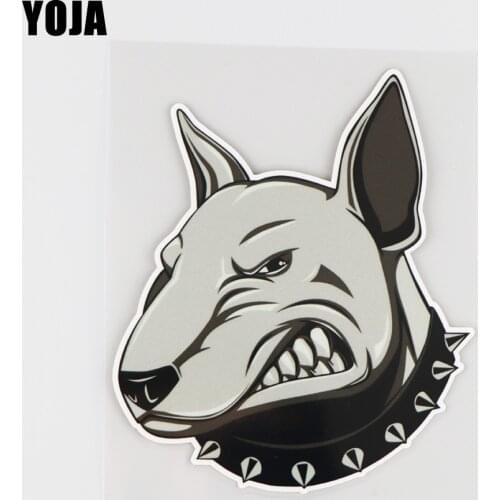 YOJA 12.1X14.5CM Fierce Bulldog Vinyl Decal Animal Pattern Decorates Cartoon Car Sticker 19A-0245