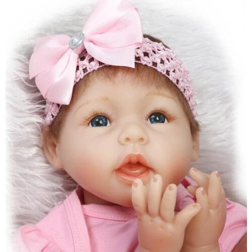 Vinyl Girl Silicone Reborn Baby Dolls Cute Doll with Clothes Kids Newborn Toys for Mothers Day Mommy Birth Gifts Kids Toys