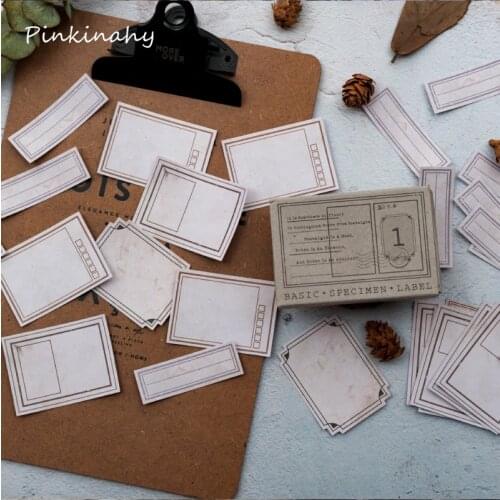 Vintage Basic Writable Bullet Journal Decorative Stickers Scrapbooking Stick Label Diary Stationery Album Retro Matchbox Sticker