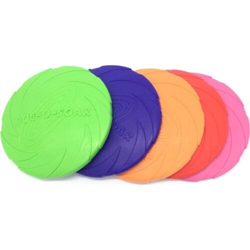 Funny Silicone Flying Saucer Dog Cat Toy Dog Game Soft Pet Flying Discs Resistant Chew Puppy Training Interactive Dog Supplies
