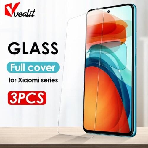 3pcs Full Cover Tempered Glass for Xiaomi Poco X3 Nfc F3 GT M3 Pro Screen Protector Xiaomi 11 11x 11i 10t Lite 9T Pro A3 Glass