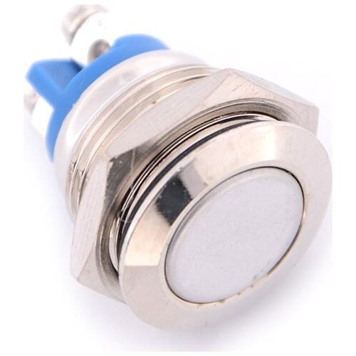 1PCS 16mm Start Horn Button Momentary Stainless Steel Metal Push Button Switch Hot Selling