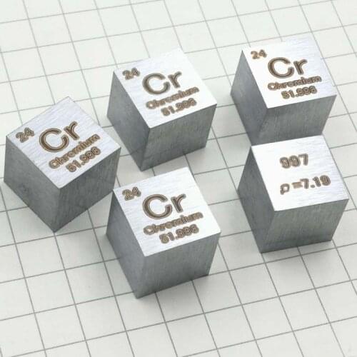 10mm Chromium Cr Cubic Periodic Table Cube 99.7% Pure Chromium Cubic Metal Gift Rare Metal Chromium Element Block Sample