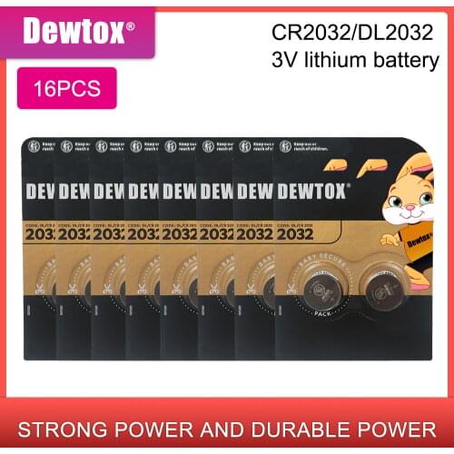 16pcs for DURACELL cr2032 DL2032 ECR2032 5004LC KCR2032 BR2032 3v button cell coin lithium batteries for watch car toy
