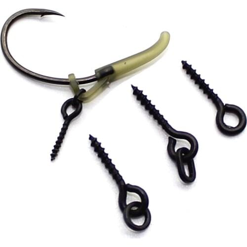 20PCS Carp Fishing Ronnie Rig Accessories Fishing Bait Screw Swivels Pop Up Boilie Terminal Fishing Tackle Equipment Drill Screw