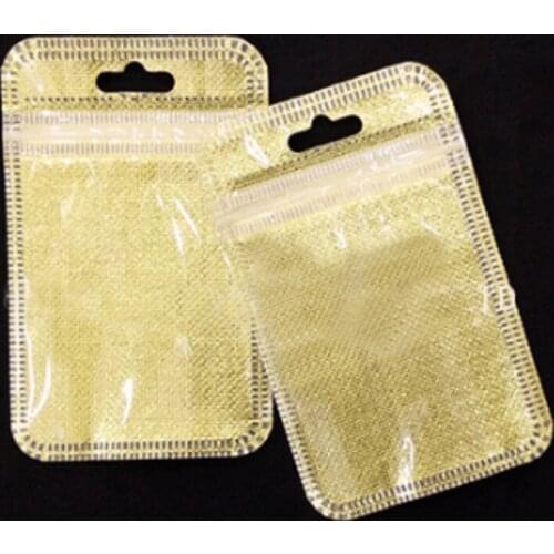 200pcs Nonwoven fabric plastic zip lock bag USB drive small groceries packaging storage bags with handle