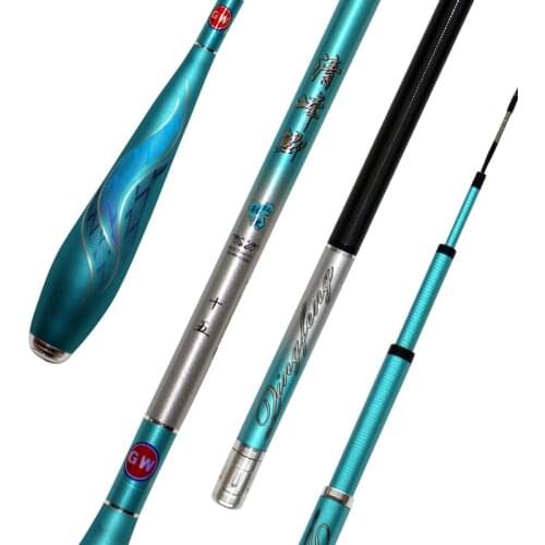 3.6m 3.9m 4.5m 4.8m 5.4m Super Hard Taiwan Fishing Rod Carbon Fiber Telescopic Wedkarstwo Olta Hand Pole Fishing Sticks