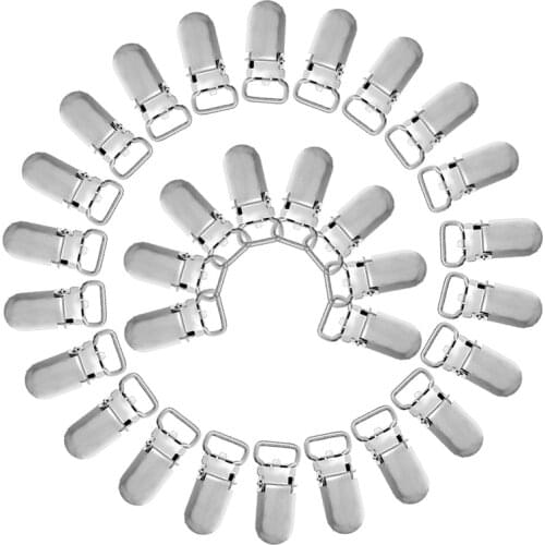 30Pcs Metal Pacifier Clips For Baby Cute Infant Soother Clasps Funny Accessories L4MC