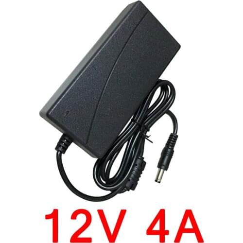 AC 100-240V to DC 12V 4A Power Supply Adapter Charger Transformer 12 V Volt Converter for Mini Hi-Fi Bluetooth Power Amplifier