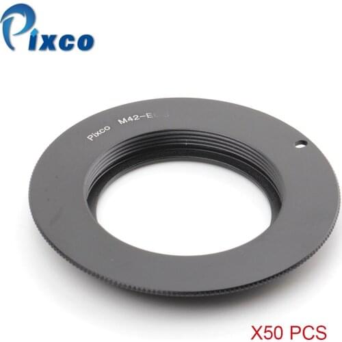Pixco 50PCS Suit For M42-EOS lens adapter for M42 lens to Canon EOS camera 5D Mark III 7D 750D 650D 1100D