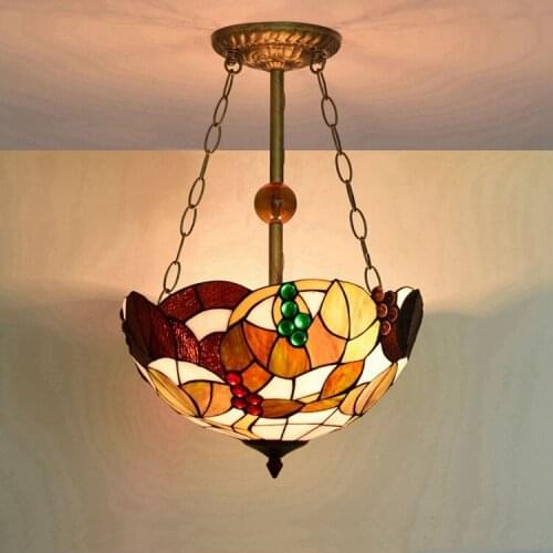 American Creative Bar Restaurant Living Room European Retro Rural Art Grape Hanging Lamp 40cm Lamp