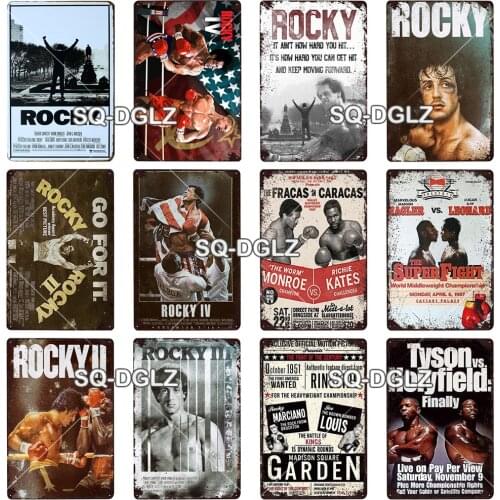 Boxing Metal Sign Vintage Plaque Tin Sign Wall Decor For Bar Pub Metal Crafts Retro Party Poster Gift Custom Wholesale