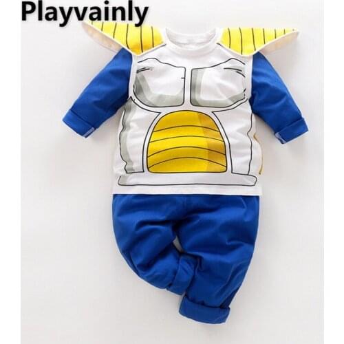 2021 New Autumn Kids Boys Romper Long Sleeves Cartoon Figure Round Collar Jumpsuit Children Outfits Preschool Outwear E1963