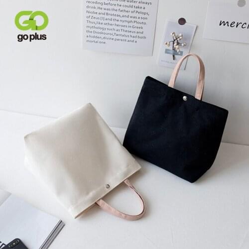 GOPLUS Canvas Handbags Women Bags 2021 Korean Simplicity Ins Reusable Shopping Bags Solid Color Tote Bag Sac Bandouliere Femme