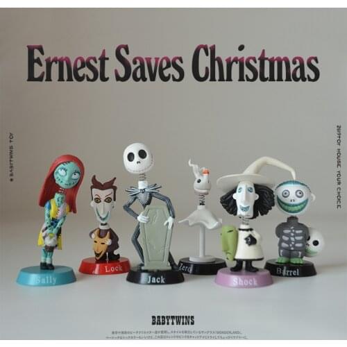 6piece/lot 5-7cm The Nightmare Before Christmas Jack Skellington figures toys