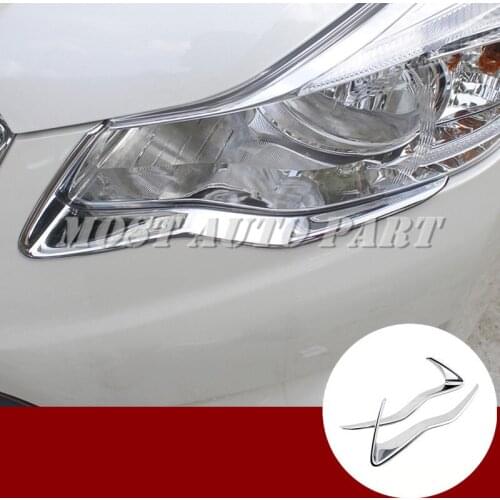 ABS Chrome Front Headlight Lamp Cover 2pcs For Subaru XV Crosstrek 2012-2017 Car accesories interior Car decoration