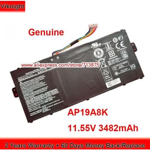 Genuine AP19A8K Battery for Acer 3ICP5/58/72 Laptop 11.55V 3482mAh 40.22Wh