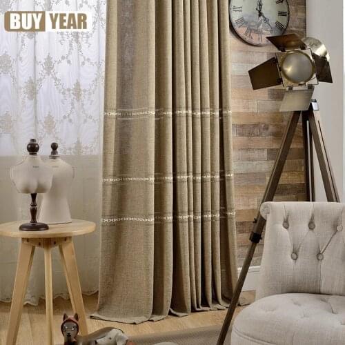 New Curtain Thickened High-precision Linen Jacquard Shading Finish Product Customization Curtains for Living Dining Room Bedroom