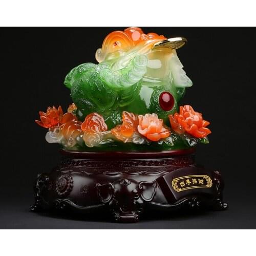 New gold toad made a fortune cicadas hotel shop Cash registers open Decoration sculpture statue Home Arts Crafts