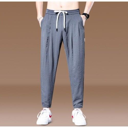 New 2021 Summer Thin Jogging Sweatpants Men Joggers Harem Pants Elastic Waist Sport Casual Trousers Plus Size 5XL for 100kg