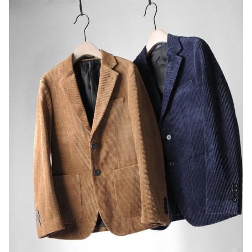 MRMT 2020 Brand New Fall New Thick Patch Pockets Two Buttons deng rui rong Suit Vintage Blazer mens suits tops for male