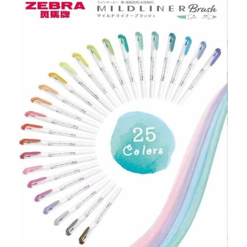 New Colors Zebra WFT8 MildLiner Double Tip Highlighter Soft Brush Painting Marking Pen Japanese Stationery Original Product