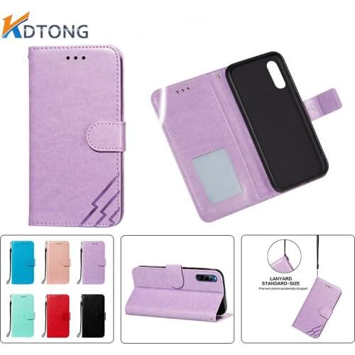 Solid Color Embossed Leather Case For Sony Xperia 20 8 2 XZ5 L3 L4 5 Cute Fashion With Card Pocket Phone Cases Cover