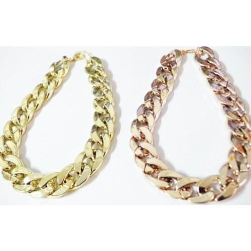 Pet Dog Cat Collar Thick Collars Gold Chain Plastic Plated Identified Safety Collar Puppy Dogs Cat Supplies Fashion Hot 36/45cm