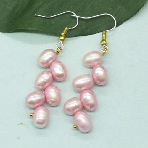 9MM natural freshwater pearl pendant earrings