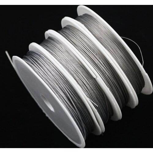 HGKLBB Stainless steel wire 0.3~1.0mm Beading Rope Cord Fishing Thread String For DIY Necklace Bracelets Jewelry Making findings