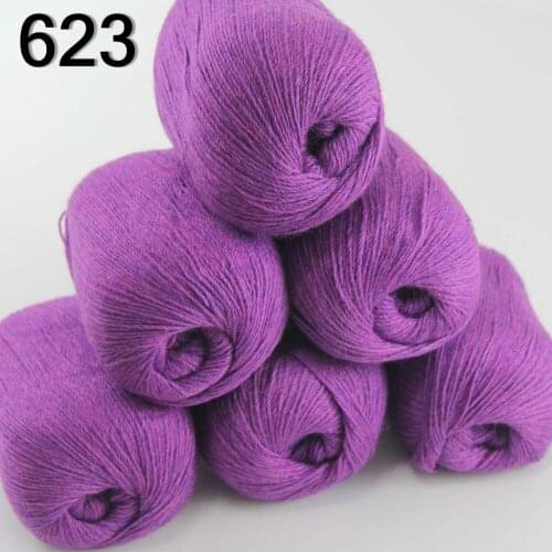 Sale 6balls X 50g pure high quality 100% cashmere warm soft Knitting Yarn DarkVoilet 233-623
