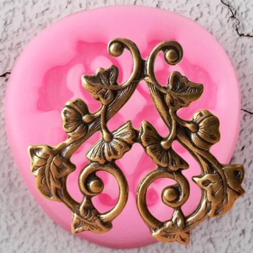 Leaves Vine Border Silicone Molds DIY Scroll Relief Cupcake Topper Fondant Cake Decorating Tools Candy Chocolate Gumpaste Moulds
