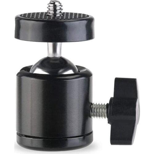 Standard Adapter 1/4" Swivel Mini Ball Head Screw Tripod Mount for DSLR Camera Camcorder Light Bracket/max Load 6.6 pounds