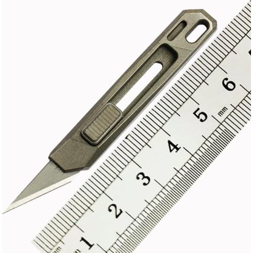 NAITHAWK TO Utility Knife Titanium Alloy One Solid Handle OLFA Blade Mini Cutter Knives EDC Tool