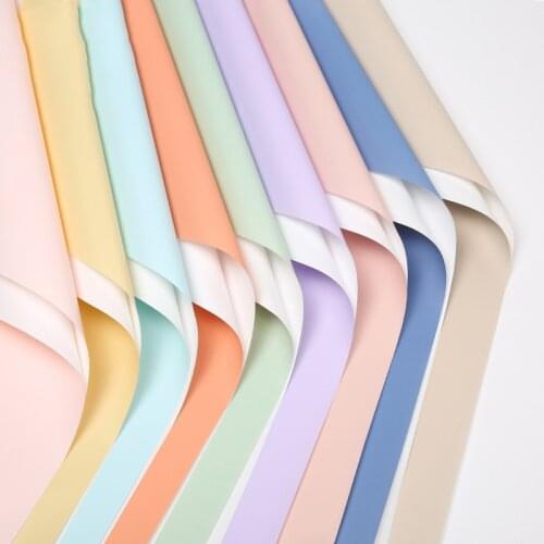 Waterproof Kraft Paper Two Sides 2 Tone Colors Flower Wrapping Paper Roll Gift Flowers Rolling Paper Florist Materials