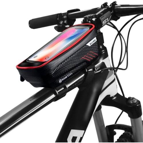 WILD MAN 1L Waterproof Electric Scooter Front Mobile phone stand bag/ EVA Cycling Bike Head Handle Storage Carrying Pack Case