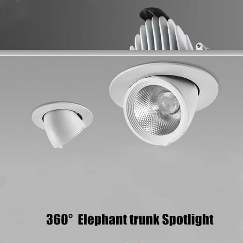 360°Rotating Spotlight Recessed LED Downlight Dimmable Led Lamp Ceiling Light Suitable For Indoor Lighting In Dining Living Room