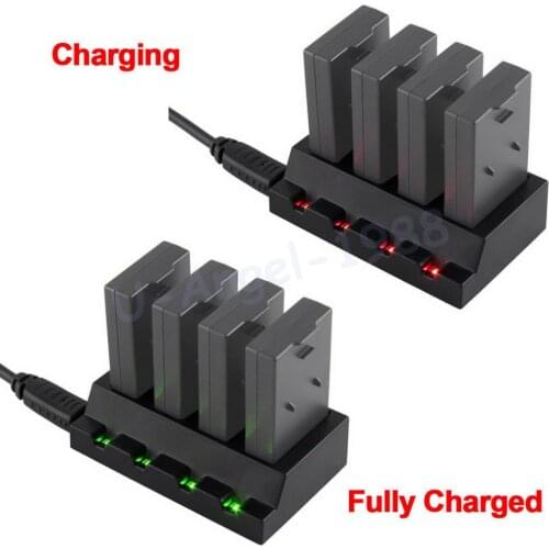 1pcs USB 4 Port 3.7V Battery Adapter Charger for Parrot Mini Drones Rolling Spider Wholesale Drop freeship