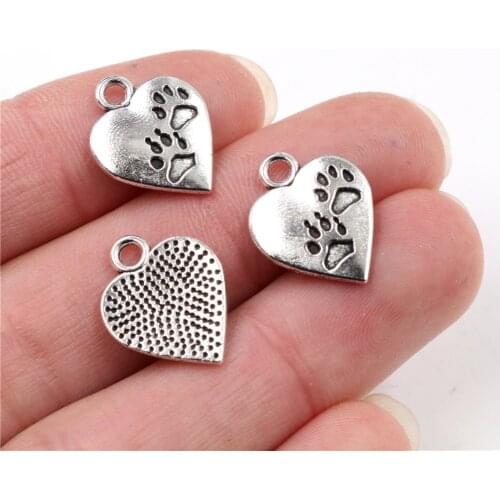 17x13mm 20pcs/lot Antique Silver Plated Heart Handmade Charms Pendant:DIY for bracelet necklace-R5-32